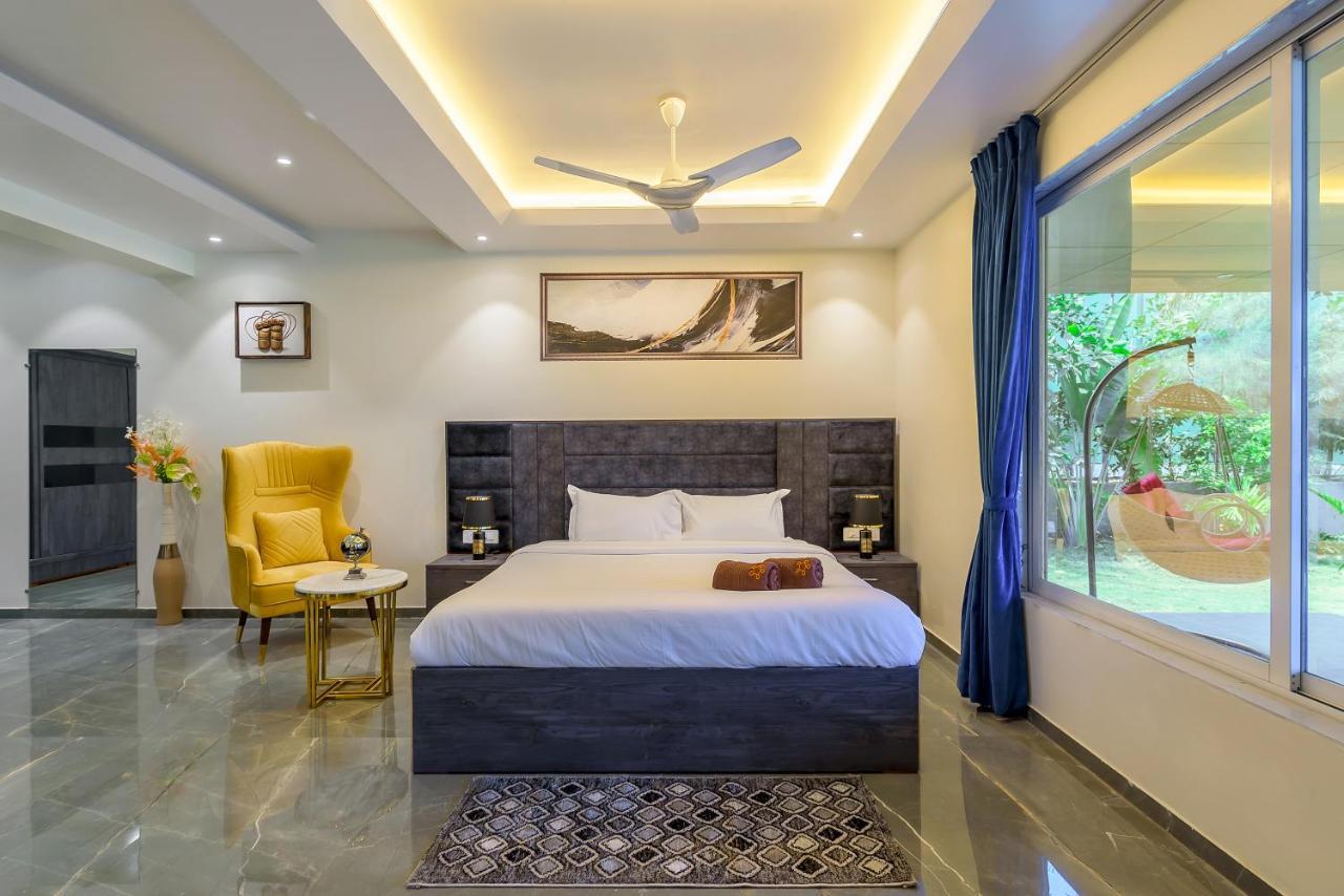Saffronstays Palm Paradise, Kalyan Khadavli - Swimming Pool With Water Slides, Gazebo And Indoor Games Padghe Eksteriør billede